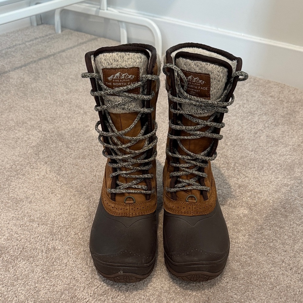The North Face Brown and Black Lace-Up Boots
